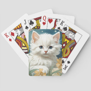 Alphonse Mucha Art Nouveau Kitten Poker Cards