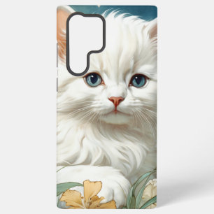 Alphonse Mucha Art Nouveau Kitten Samsung Galaxy S22 Ultra Case