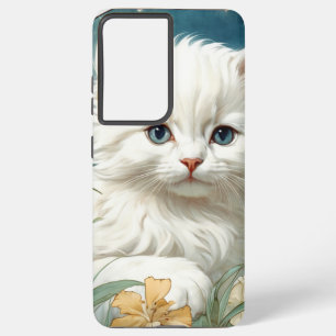 Alphonse Mucha Art Nouveau Kitten Samsung Galaxy S21 Ultra Case