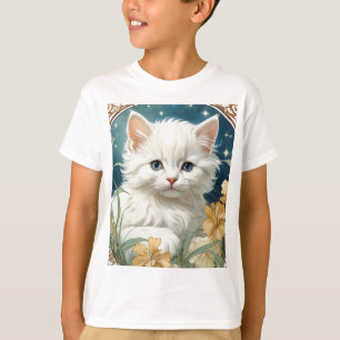 Alphonse Mucha Art Nouveau Kitten T-Shirt