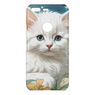 Alphonse Mucha Art Nouveau Kitten Uncommon Google Pixel Case