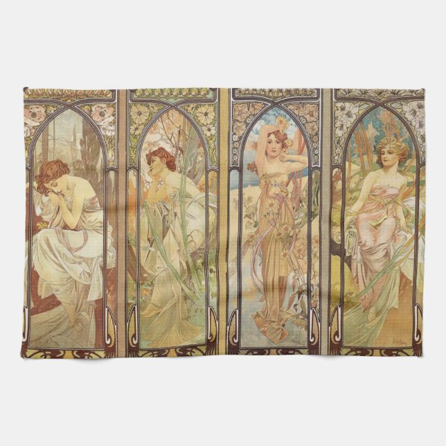 Alphonse Mucha – Art Nouveau Master Kitchen Towel (Horizontal)