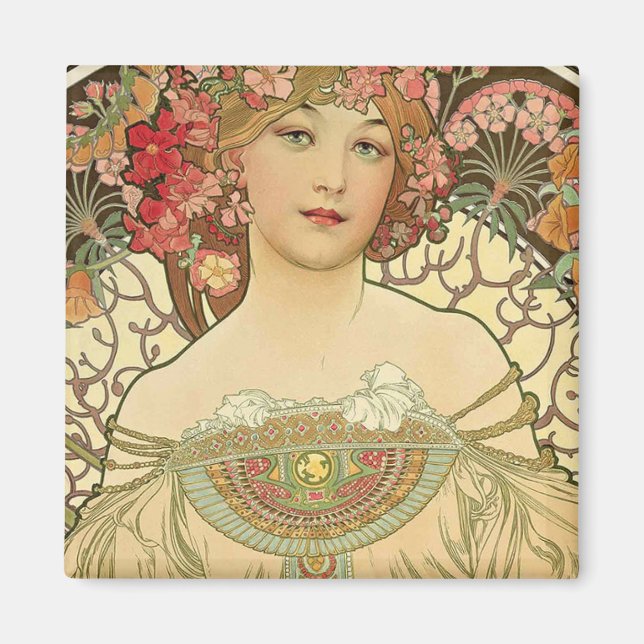 Alphonse Mucha – Art Nouveau Master Magnet (Front)