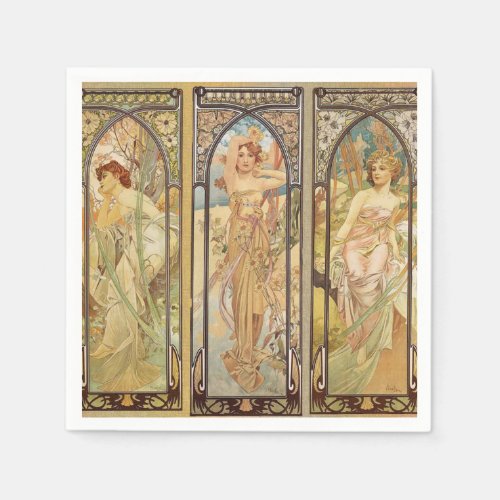 Alphonse Mucha  Art Nouveau Master Napkins