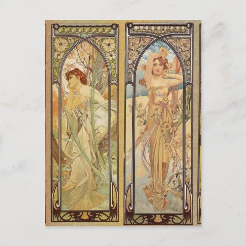 Alphonse Mucha  Art Nouveau Master Postcard