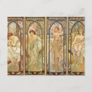 Alphonse Mucha – Art Nouveau Master Postcard