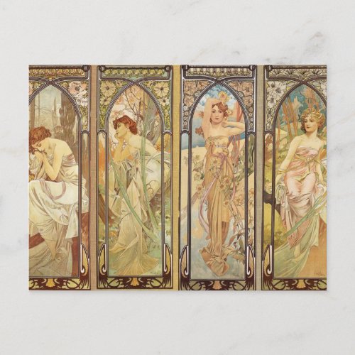 Alphonse Mucha  Art Nouveau Master Postcard