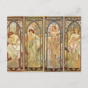 Alphonse Mucha – Art Nouveau Master Postcard