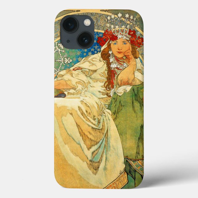 Alphonse Mucha Art Nouveau Princess Hyacinth Case-Mate iPhone Case (Back)