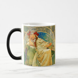 Alphonse Mucha Art Nouveau Princess Hyacinth Color Morph Mug