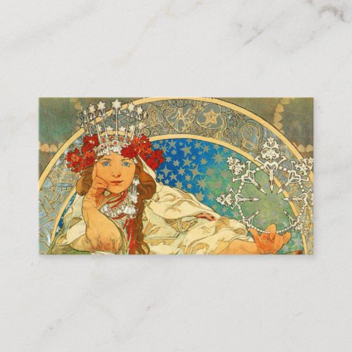 Alphonse Mucha Art Nouveau Princess Hyacinth Enclosure Card