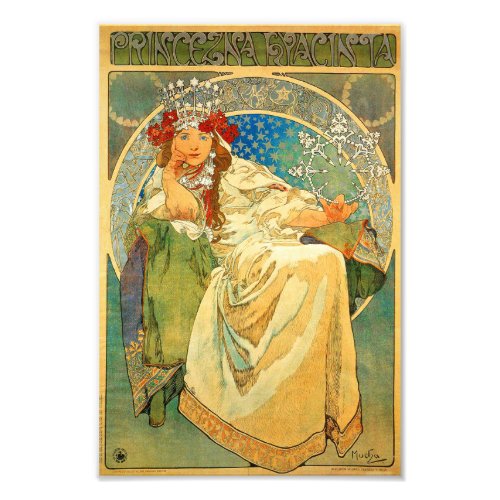 Alphonse Mucha Art Nouveau Princess Hyacinth Photo Print