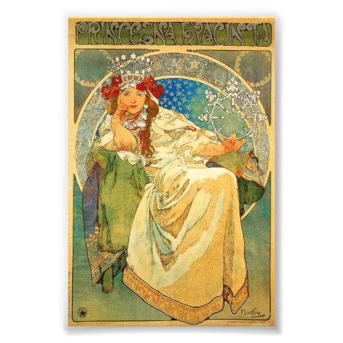 Alphonse Mucha Art Nouveau Princess Hyacinth Photo Print