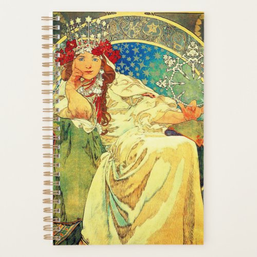 Alphonse Mucha Art Nouveau Princess Hyacinth Planner