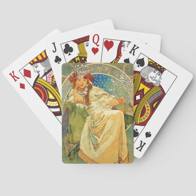 Alphonse Mucha Art Nouveau Princess Hyacinth Poker Cards (Back)
