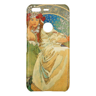 Alphonse Mucha Art Nouveau Princess Hyacinth Uncommon Google Pixel Case