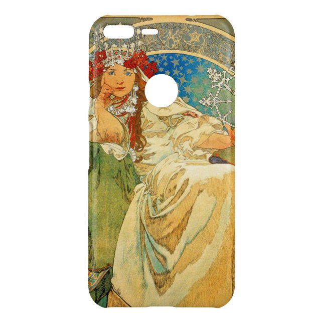 Alphonse Mucha Art Nouveau Princess Hyacinth Uncommon Google Pixel XL Case (Back)