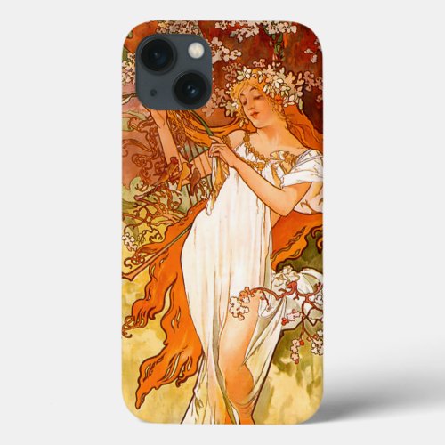 Alphonse Mucha Art Nouveau Spring iPhone 13 Case