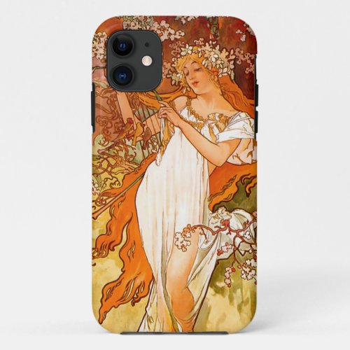 Alphonse Mucha Art Nouveau Spring iPhone 11 Case
