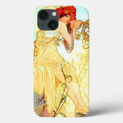 Alphonse Mucha Art Nouveau Summer iPhone 13 Case