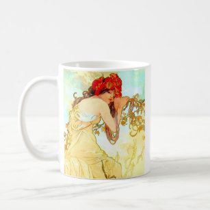 Alphonse Mucha Art Nouveau Summer Coffee Mug
