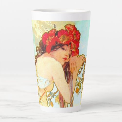 Alphonse Mucha Art Nouveau Summer Latte Mug