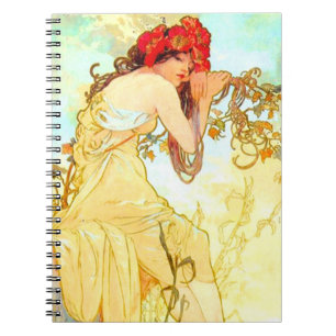 Alphonse Mucha Art Nouveau Summer Notebook