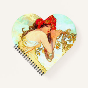 Alphonse Mucha Art Nouveau Summer Notebook