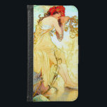 Alphonse Mucha Art Nouveau Summer Samsung Galaxy S6 Wallet Case<br><div class="desc">Samsung Galaxy Wallet Case featuring Alphonse Mucha’s lithographic panel Summer (1896). The idea of summer is represented by a beautiful red flower-crowned woman relaxing in a peaceful nature scene. A great gift for fans of Art Nouveau and Czech art.</div>
