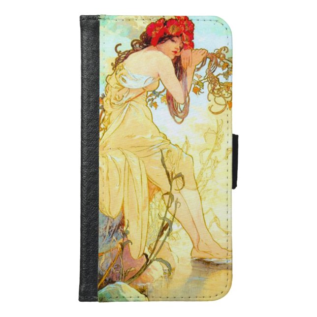 Alphonse Mucha Art Nouveau Summer Samsung Galaxy Wallet Case (Front)