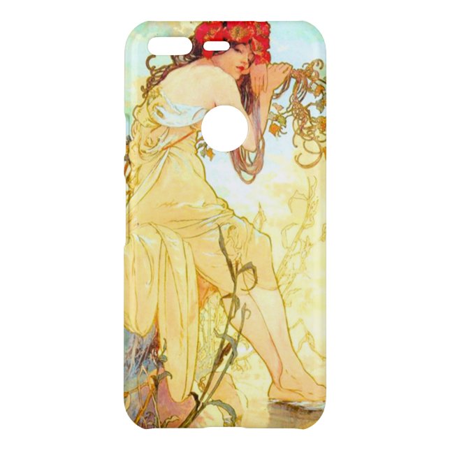 Alphonse Mucha Art Nouveau Summer Uncommon Google Pixel Case (Back)
