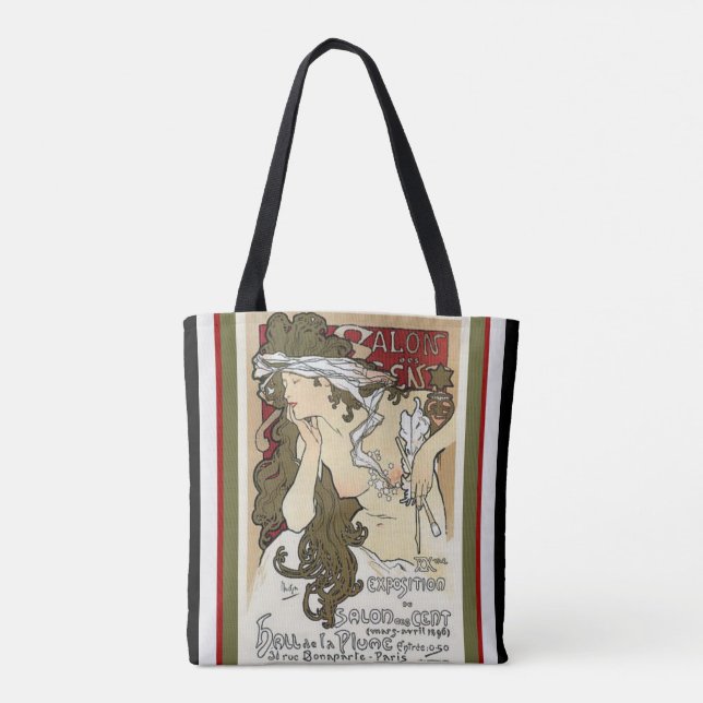 Alphonse Mucha Art Nouveau Tote Bag (Back)