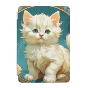 Alphonse Mucha Art Nouveau White Cat iPad Mini Cover