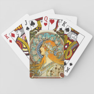 Alphonse Mucha Art Nouveau Zodiac Playing Cards