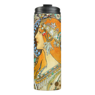 Alphonse Mucha Art Nouveau Zodiac Thermal Tumbler