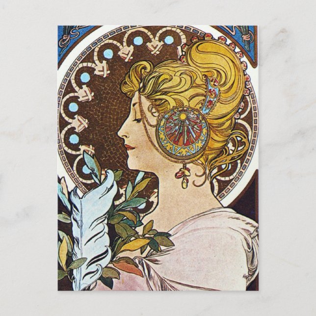 Alphonse Mucha Artwork Postcard (Front)