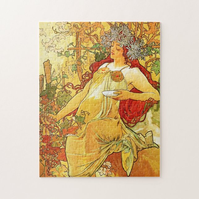 Alphonse Mucha Autumn Puzzle (Vertical)