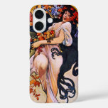 Alphonse Mucha Autumn Season, Vintage Art Nouveau iPhone 16 Case