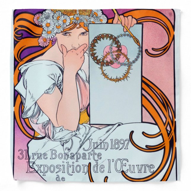 Alphonse Mucha Bandana (Front)