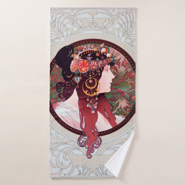 Alphonse Mucha Bath Towel (Bath Towel)