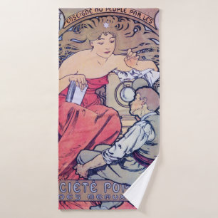 Alphonse Mucha Bath Towel