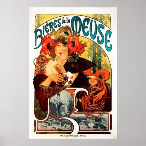 Alphonse Mucha Beer of the Muse Poster