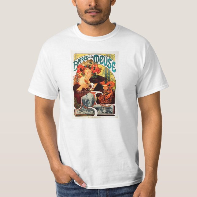 Alphonse Mucha Beer of the Muse T-Shirt (Front)