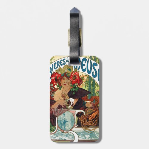 Alphonse Mucha Bieres De La Meuse Luggage Tag