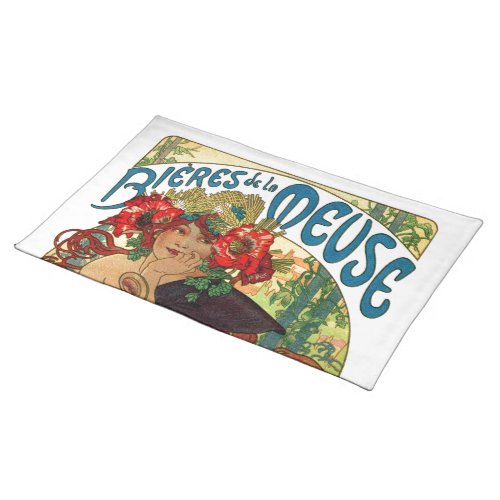 Alphonse Mucha Bieres De La Meuse Placemat