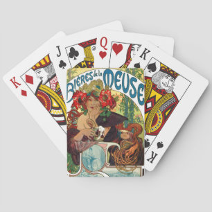Alphonse Mucha Bieres De La Meuse Poker Cards