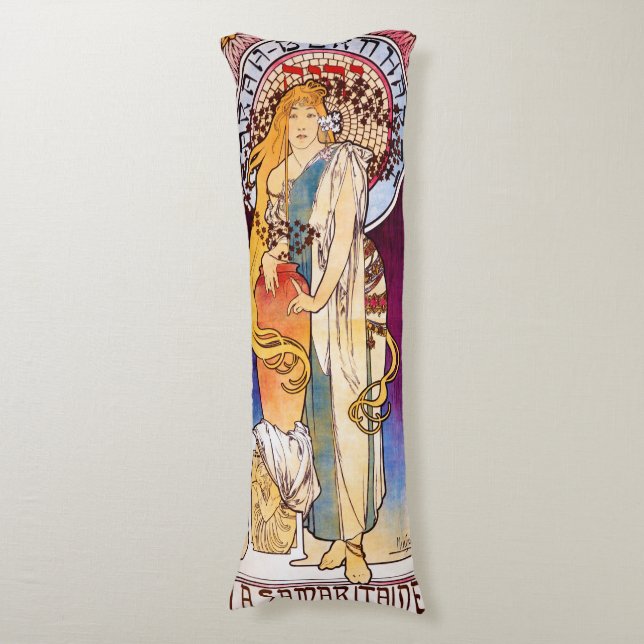 Alphonse Mucha Body Pillow (Front Vertical)