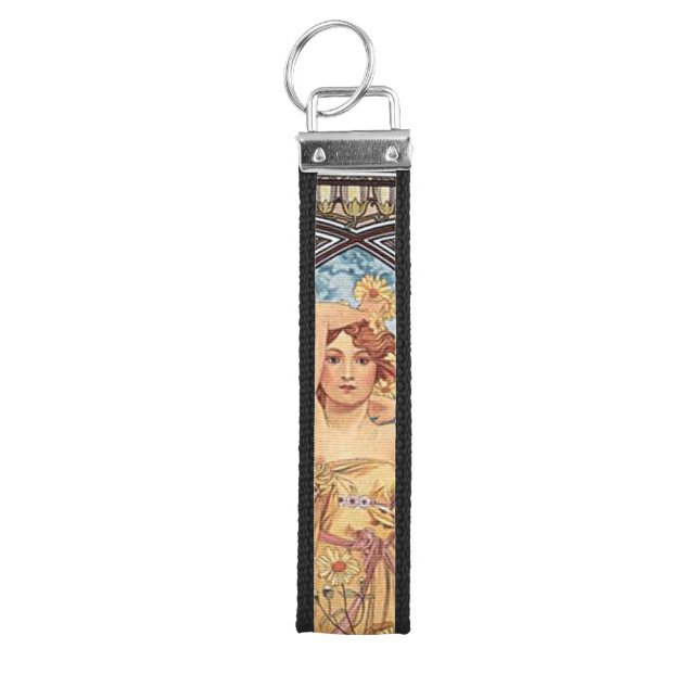 Alphonse Mucha, Brightness of Day Wrist Keychain (Keys on Top)
