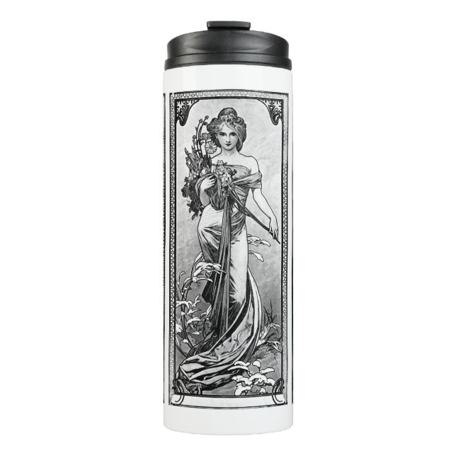 Alphonse Mucha Broken Blossoms Thermal Tumbler (Front)