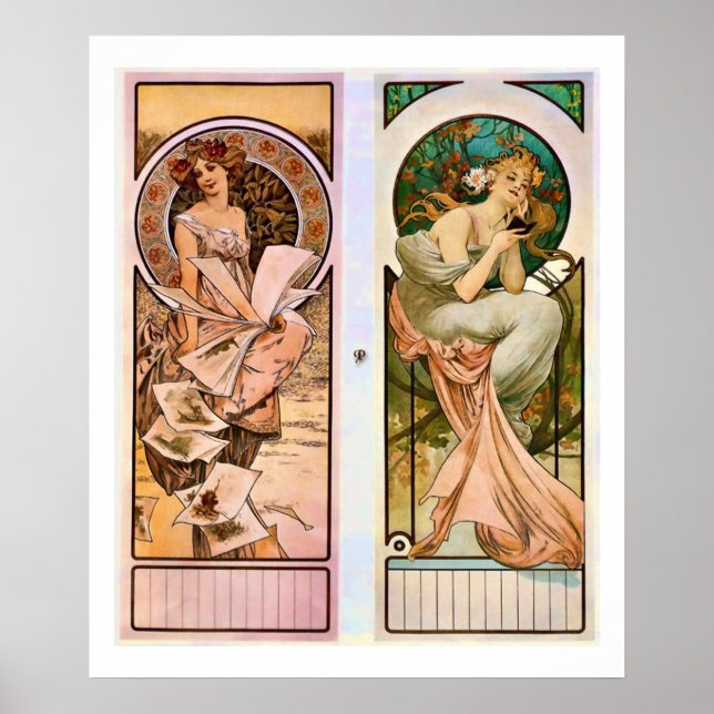 Alphonse Mucha Champagne Advertisement Poster (Front)